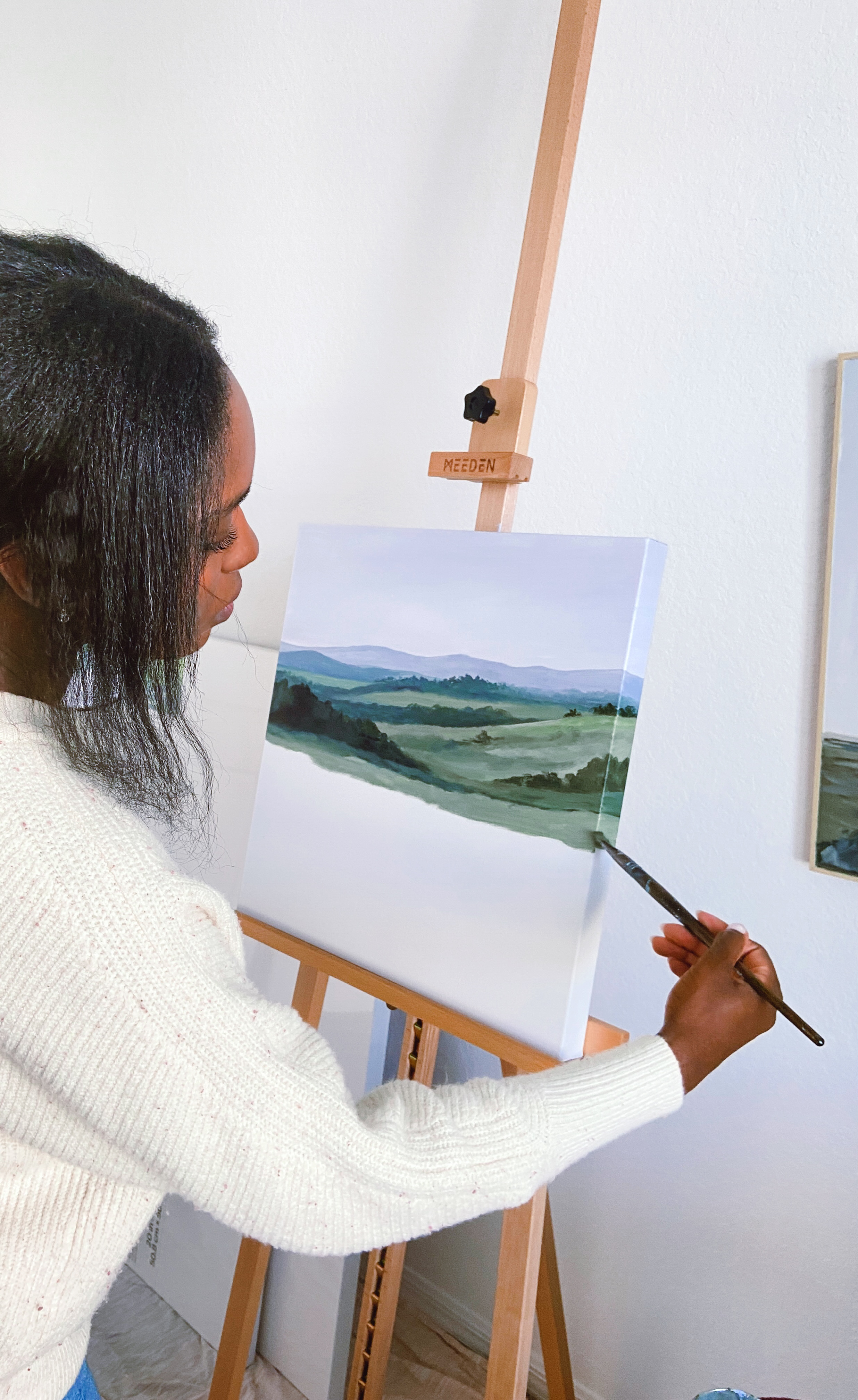 Precious Wettach in her studio