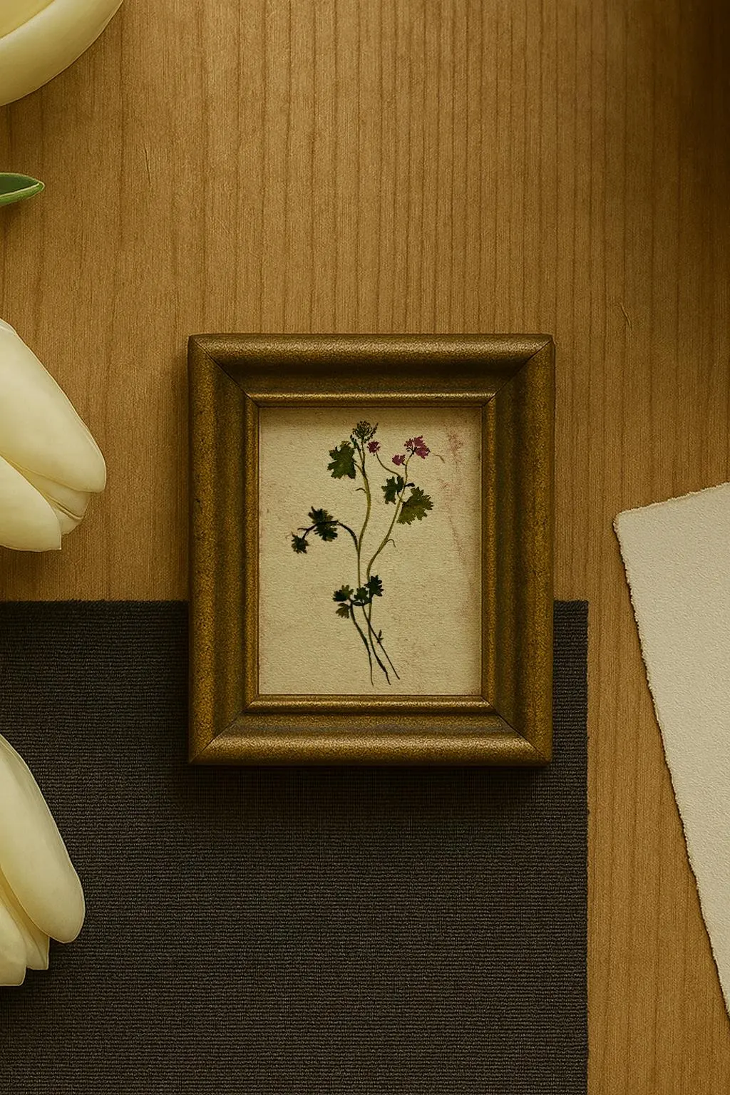 Framed Original Botanical Watercolor Painting